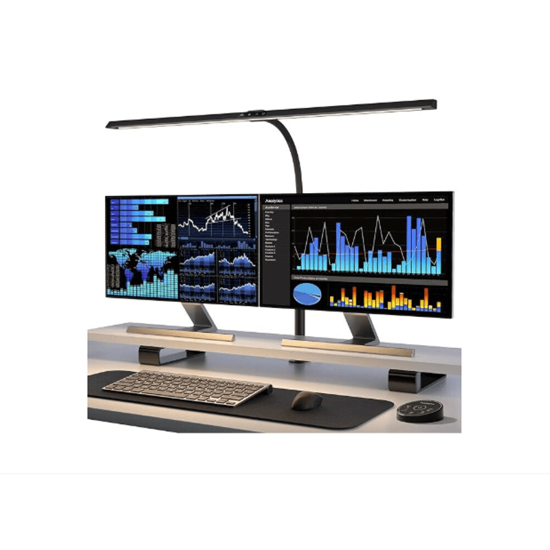 Casa si Gradina - Corpuri si surse de iluminat - Veioze si lampi - Lampi de veghe - Lampa LED de masa/birou cu telecomanda si touch, reglabila, cu clema metalica, 24W, 80CM - Infinity.ro