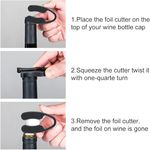 Casa si Gradina - Bucatarie si vesela - Accesorii bar - Tirbusoane si dopuri - Set taietor capison pentu vin, deschidrea sticlei, 4 bucati, 7X5 cm, negru - Infinity.ro