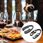 Casa si Gradina - Bucatarie si vesela - Accesorii bar - Tirbusoane si dopuri - Set taietor capison pentu vin, deschidrea sticlei, 4 bucati, 7X5 cm, negru - Infinity.ro
