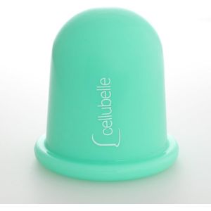 Ventuza pentru masaj corporal anticelulitic, Cellubelle, din silicon medicinal, Fara PVC si plastic, Turcoaz