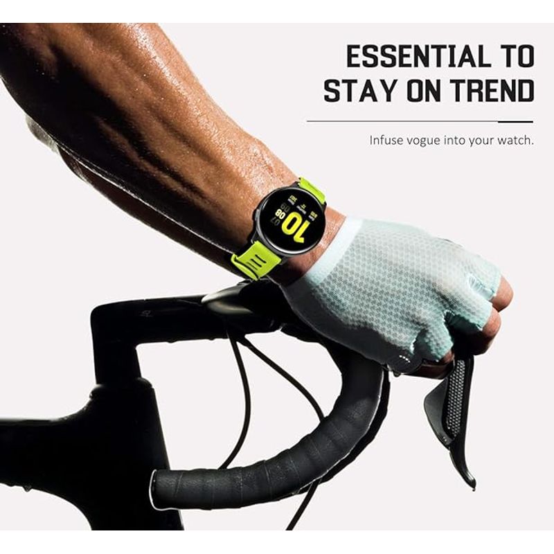 Laptop, Telefoane si Tablete - Wearables si gadgeturi - Wearables - Accesorii wearables - Curea sport pentru ceas, compatibilia cu Samsung Galaxy, Garmin Forerunner, din silicon moale, reglabila,  verde - Infinity.ro