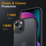 Laptop, Telefoane si Tablete - Telefoane mobile si accesorii - Accesorii Telefoane - Huse telefoane - Husa ergonomica pentru iPhone Mini 13, transparenta, neagra, mata - Infinity.ro