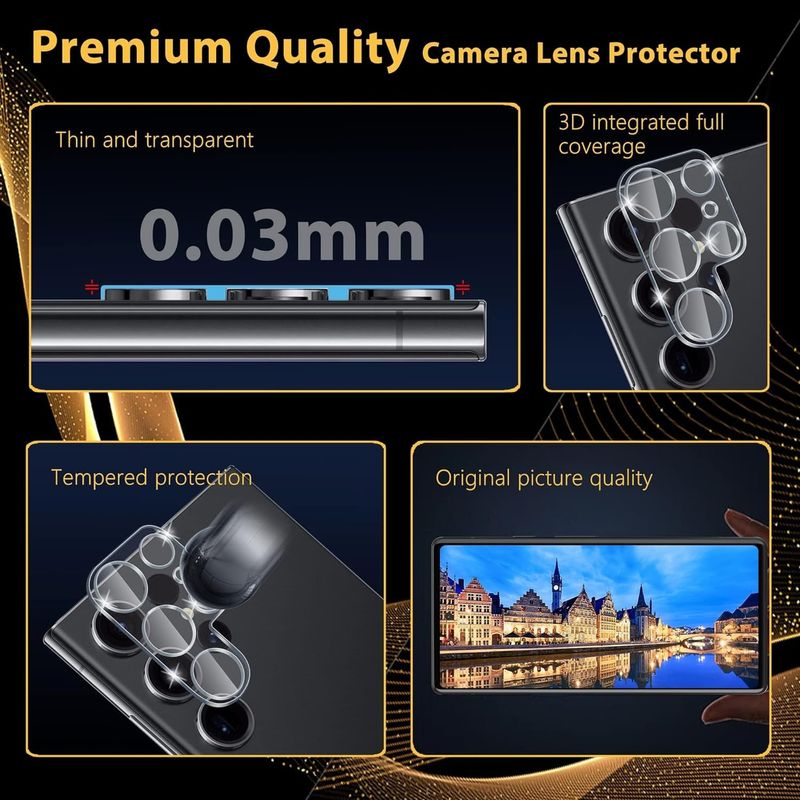 Laptop, Telefoane si Tablete - Telefoane mobile si accesorii - Accesorii Telefoane - Folii protectie telefoane - Set de 2 folii de sticla cu protectie pentru camera, anti zgarieturi pentru One plus 11 - Infinity.ro