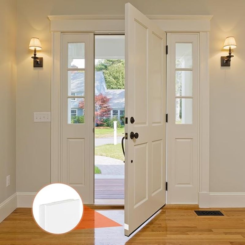 Casa si Gradina - Constructii - Usi interior, exterior si garaj - Accesorii usi - Set 6 protectii adezive pentru coltul usii sau geam, protectie impotriva intemperiilor, alb - Infinity.ro