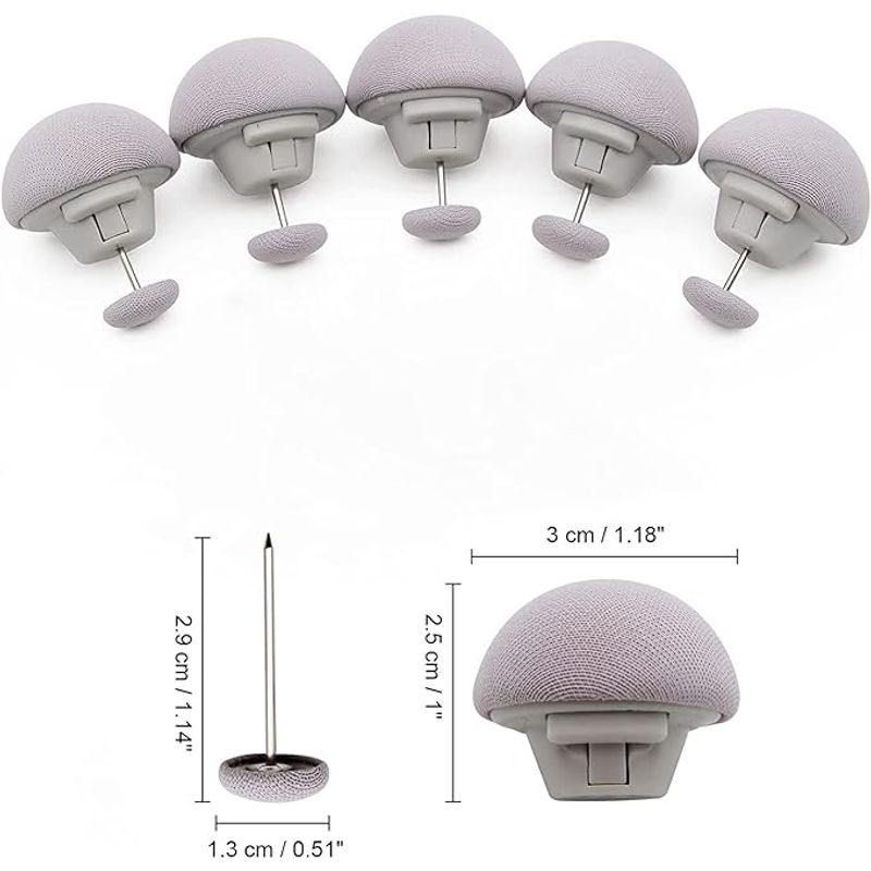 Casa si Gradina - Textile si covoare - Lenjerii de pat - Seturi de lenjerie - Set 16 cleme pentru fixare pilota/plapuma, anti-alunecare, forma ciuperca, 3X2.5 cm, gri - Infinity.ro