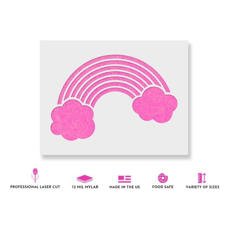 Casa si Gradina - Decoratiuni - DIY - Sabloane decorative pereti - Sablon Perete vopsire, tencuiala 0.7mm Rainbow Refolosibil, model MXSP7195, 200 x 200 mm - Infinity.ro
