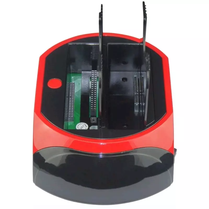 PC, gaming si accesorii - Servere - Rack server - Dock hard disk, cu usb, dual, SATA 3.5/2.5, Gonga® Negru/Rosu - Infinity.ro