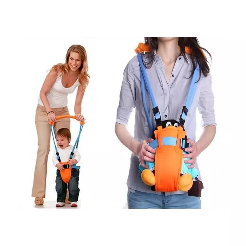 Jucarii, Copii si Bebe - Carucioare si articole de transport - Marsupii si hamuri bebe - Ham pentru copii, model premergator, Gonga® Albastru/Portocaliu - Infinity.ro