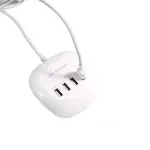 Laptop, Telefoane si Tablete - Telefoane mobile si accesorii - Accesorii Telefoane - Incarcatoare telefoane - Incarcator portabil, 4 porturi USB, compact, Gonga® Alb - Infinity.ro