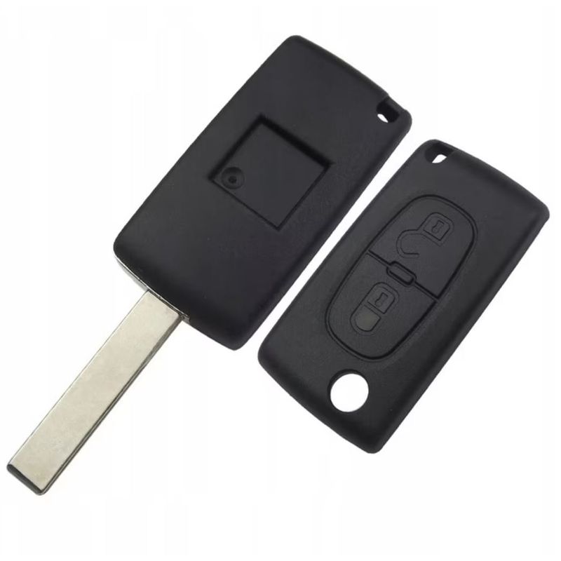 Auto si Moto - Electronice auto - Accesorii electronice auto - Cheie auto completa Techstar cu 2 butoane, lama 407, cip ID46 si frecventa 433MHz – compatibila Peugeot 2006–2011 - Infinity.ro