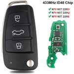 Auto si Moto - Electronice auto - Accesorii electronice auto - Cheie Auto Programabila Techstar cu 3 butoane pentru Audi Q7 B7 Q3 A3 TT A2 A8 A6 A6L A4 S5 C5 C6 B6 A4L A5 Q5 S RS - Infinity.ro