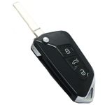 Auto si Moto - Electronice auto - Accesorii electronice auto - Carcasa Cheie Auto tip Briceag Techstar Modificata, 3 Butoane, Compatibila Volkswagen Golf 5, Passat B6, Touran - Infinity.ro
