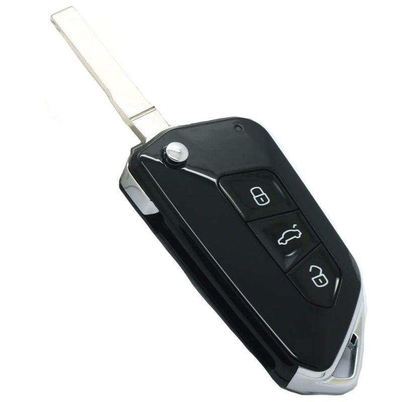 Auto si Moto - Electronice auto - Accesorii electronice auto - Carcasa Cheie Auto tip Briceag Techstar Modificata, 3 Butoane, Compatibila Volkswagen Golf 5, Passat B6, Touran - Infinity.ro