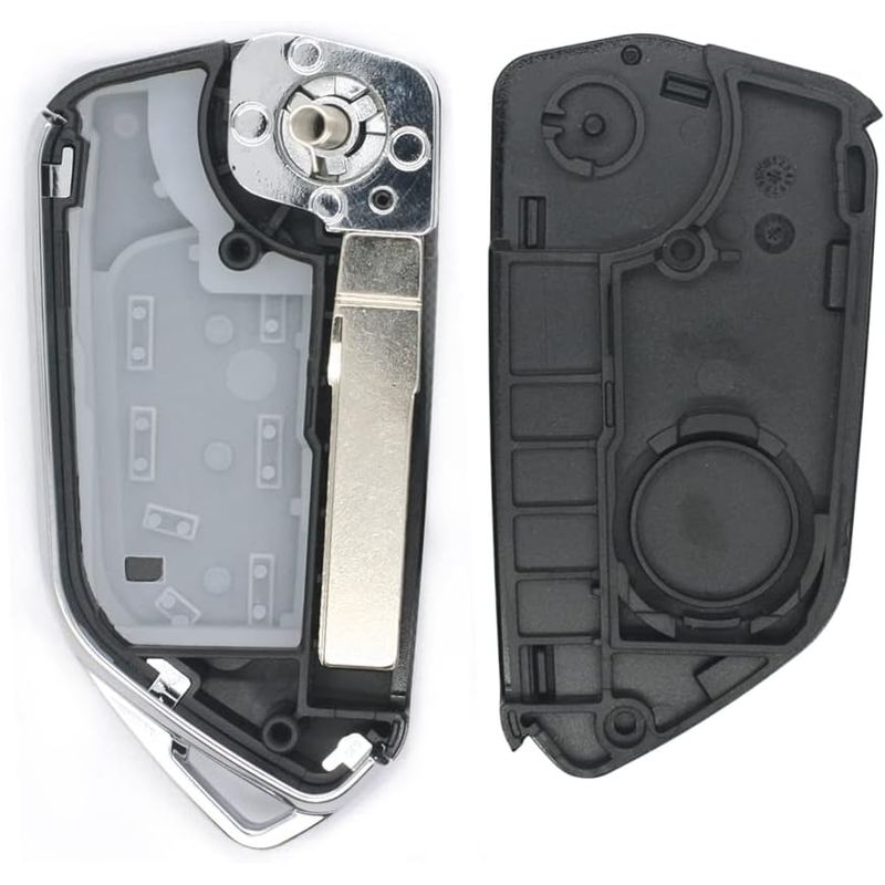 Auto si Moto - Electronice auto - Accesorii electronice auto - Carcasa Cheie Auto tip Briceag Techstar Modificata, 3 Butoane, Compatibila Volkswagen Golf 5, Passat B6, Touran - Infinity.ro