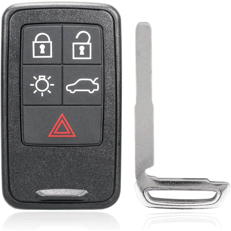 Auto si Moto - Electronice auto - Sisteme de inchidere centralizata - Cheie Auto Programabila Completa 433MHz, Techstar, cu 5 butoane si Cip ID46, Compatibila Volvo S60, V60, V70, XC6 - Infinity.ro