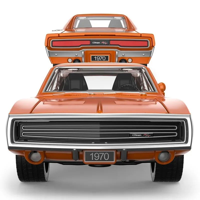 Jucarii, Copii si Bebe - Jucarii si jocuri - Vehicule si jucarii cu telecomanda - Masinute - Masinuta Metalica Dodge Charger R/t 1970 Portocaliu Scara 1 La 36 - Infinity.ro