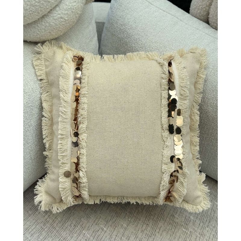 Casa si Gradina - Textile si covoare - Lenjerii de pat - Fete de perna - Husa perna decorativa, Aberto Design, bej, 43x43 cm, 85% bumbac, 15% poliester, 150CRG1152 - Infinity.ro