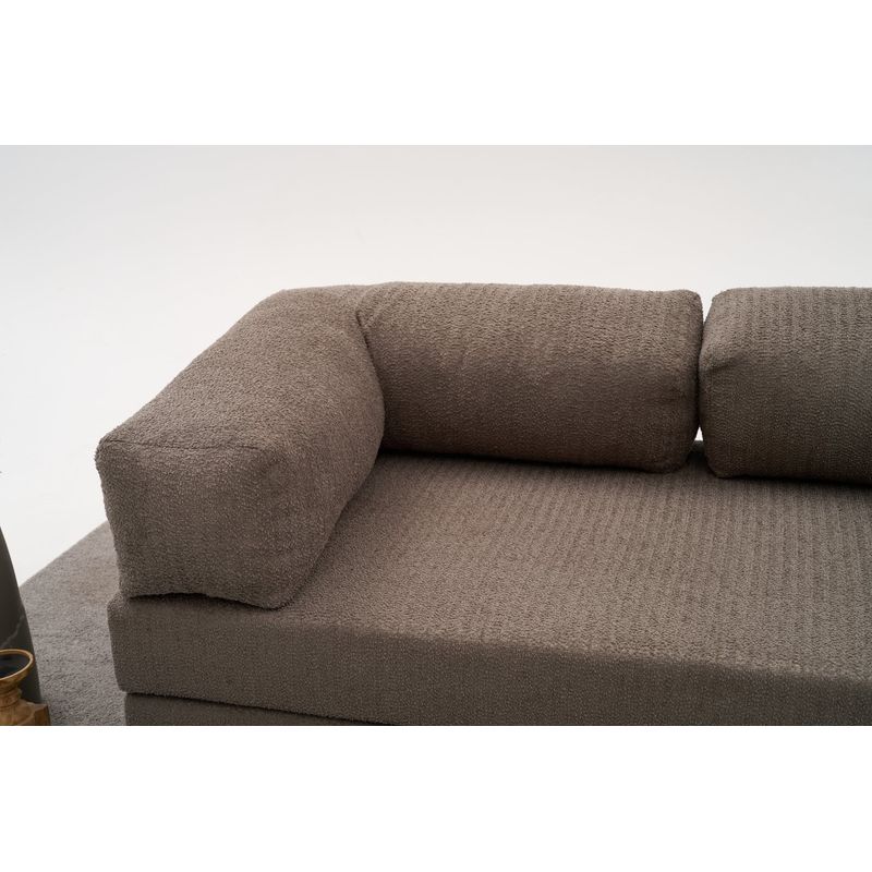 Casa si Gradina - Mobilier - Canapele si coltare - Canapele - Canapea 3 locuri, Atelier Del Sofa, chenille, gri, 190x75x95 cm - Infinity.ro
