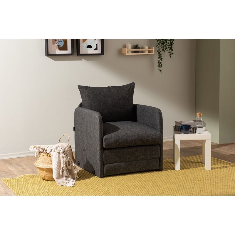 Casa si Gradina - Mobilier - Canapele si coltare - Canapele - Canapea extensibila, Atelier Del Sofa, textil, gri inchis, 68x70x66 cm - Infinity.ro
