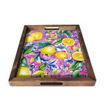 Casa si Gradina - Bucatarie si vesela - Ustensile bucatarie - Tavi servire - Tava de servire, Aberto Design, lemn masiv, multicolor, 48x38x4 cm, 799EVL1142 - Infinity.ro