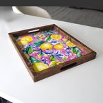 Casa si Gradina - Bucatarie si vesela - Ustensile bucatarie - Tavi servire - Tava de servire, Aberto Design, lemn masiv, multicolor, 48x38x4 cm, 799EVL1142 - Infinity.ro