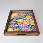 Casa si Gradina - Bucatarie si vesela - Ustensile bucatarie - Tavi servire - Tava de servire, Aberto Design, lemn masiv, multicolor, 48x38x4 cm, 799EVL1142 - Infinity.ro