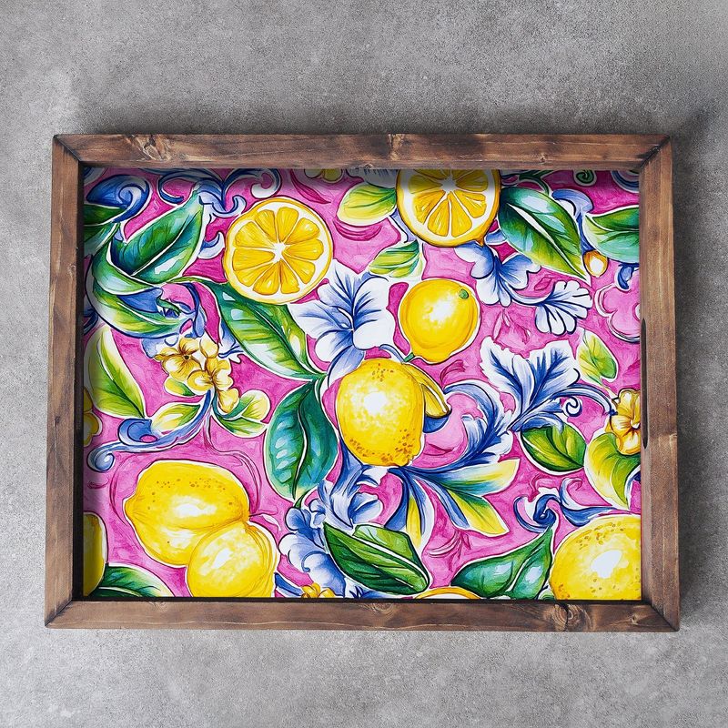 Casa si Gradina - Bucatarie si vesela - Ustensile bucatarie - Tavi servire - Tava de servire, Aberto Design, lemn masiv, multicolor, 48x38x4 cm, 799EVL1142 - Infinity.ro