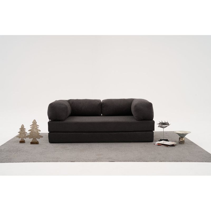 Casa si Gradina - Mobilier - Canapele si coltare - Canapele - Canapea 3 locuri, Atelier Del Sofa, chenille, antracit, 190x75x95 cm - Infinity.ro