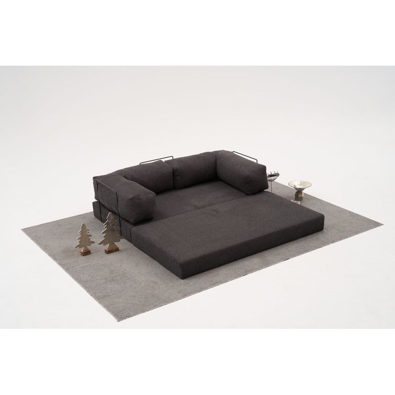 Casa si Gradina - Mobilier - Canapele si coltare - Canapele - Canapea 3 locuri, Atelier Del Sofa, chenille, antracit, 190x75x95 cm - Infinity.ro