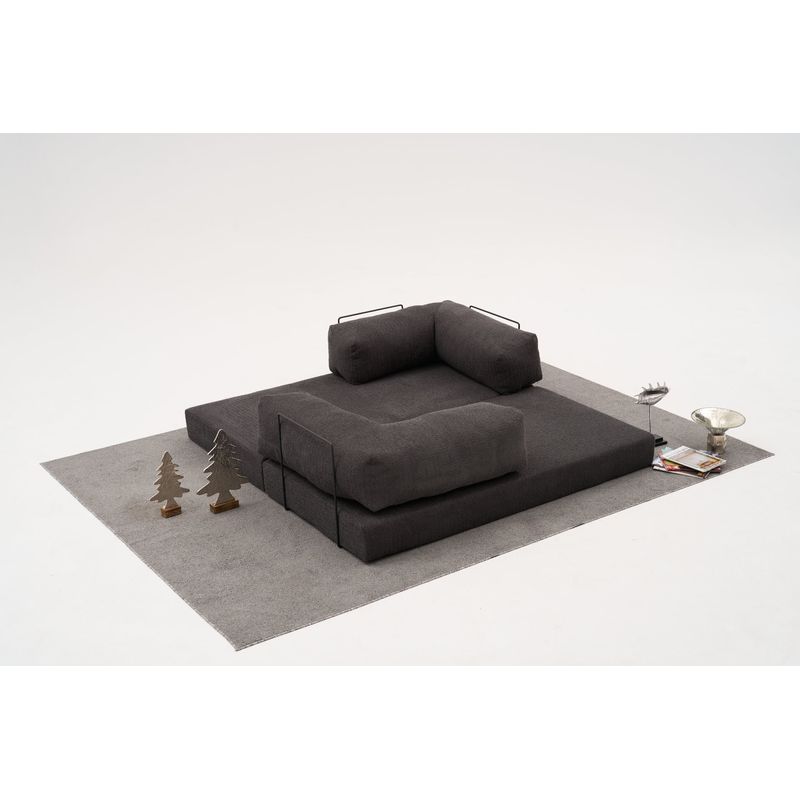 Casa si Gradina - Mobilier - Canapele si coltare - Canapele - Canapea 3 locuri, Atelier Del Sofa, chenille, antracit, 190x75x95 cm - Infinity.ro