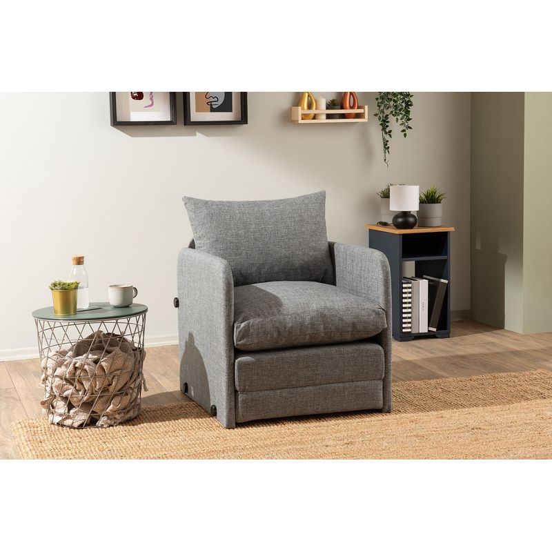 Casa si Gradina - Mobilier - Canapele si coltare - Canapele - Canapea extensibila, Atelier Del Sofa, textil, gri deschis, 68x70x66 cm - Infinity.ro