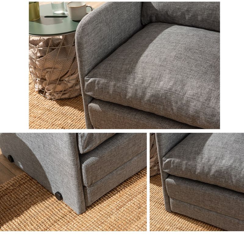Casa si Gradina - Mobilier - Canapele si coltare - Canapele - Canapea extensibila, Atelier Del Sofa, textil, gri deschis, 68x70x66 cm - Infinity.ro