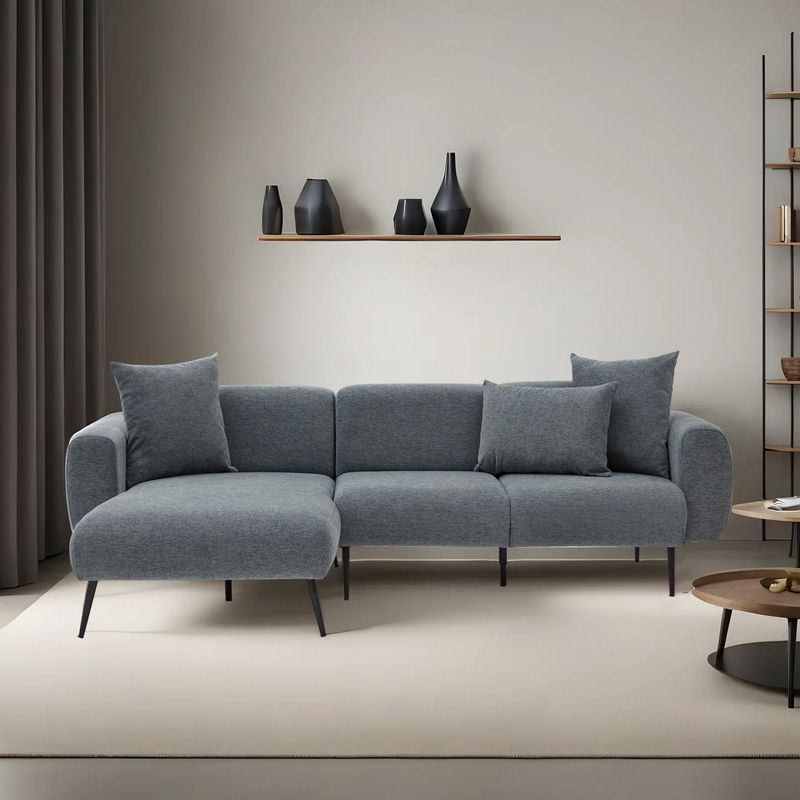 Casa si Gradina - Mobilier - Canapele si coltare - Coltare - Coltar, Atelier Del Sofa, lemn de fag, antracit, 252x82x77 cm - Infinity.ro