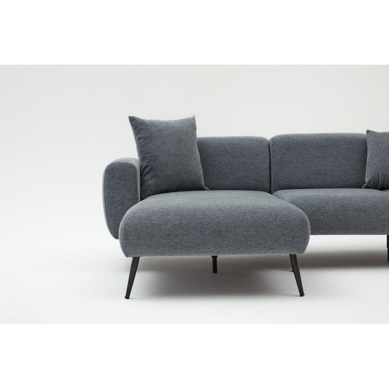 Casa si Gradina - Mobilier - Canapele si coltare - Coltare - Coltar, Atelier Del Sofa, lemn de fag, antracit, 252x82x77 cm - Infinity.ro