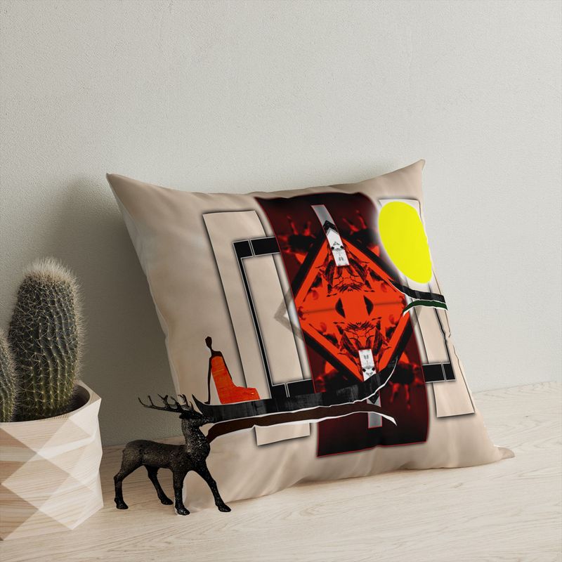 Casa si Gradina - Textile si covoare - Perne si pilote - Perne decorative - Perna decorativa, Aberto Design, multicolor, 43x43 cm, bumbac si poliester, umplutura siliconica, 416GRV3165 - Infinity.ro