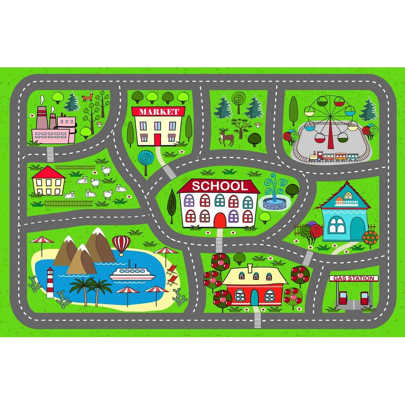Casa si Gradina - Textile si covoare - Covoare - Covoare copii - Covor pentru hol, Conceptum Hypnose, multicolor, 100x200 cm, 100% poliester, antiderapant, 559HFT1577 - Infinity.ro
