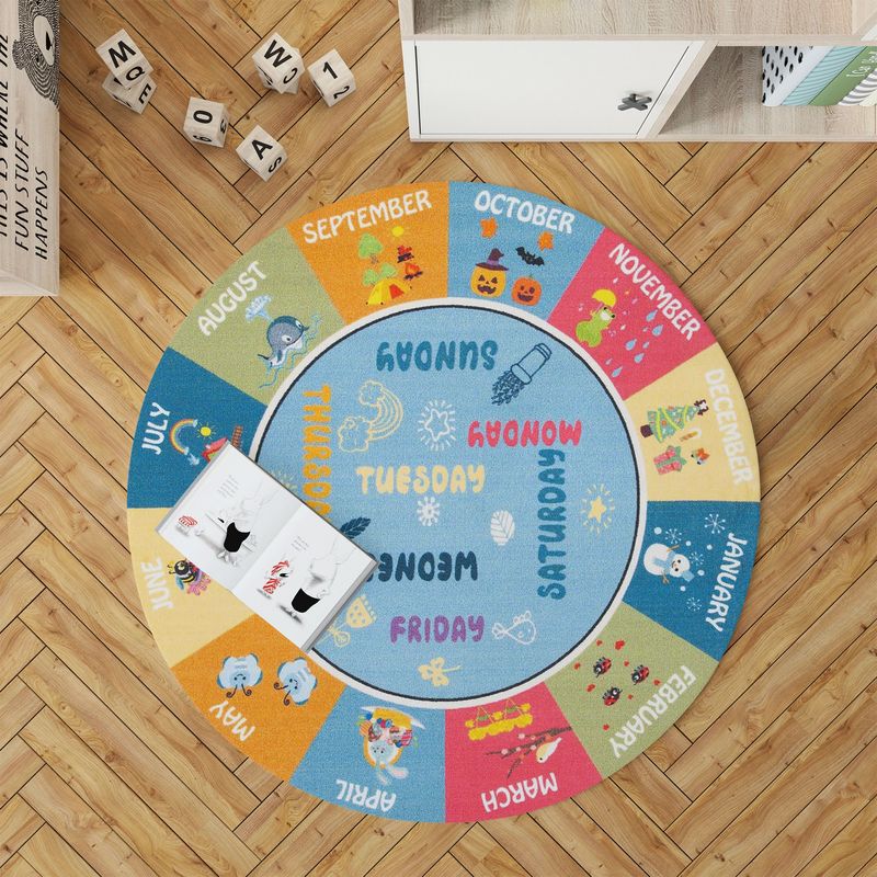 Casa si Gradina - Textile si covoare - Covoare - Covoare copii - Covor copii, Conceptum Hypnose, multicolor, 140x140 cm, 70% bumbac, 30% poliester, antiderapant - Infinity.ro