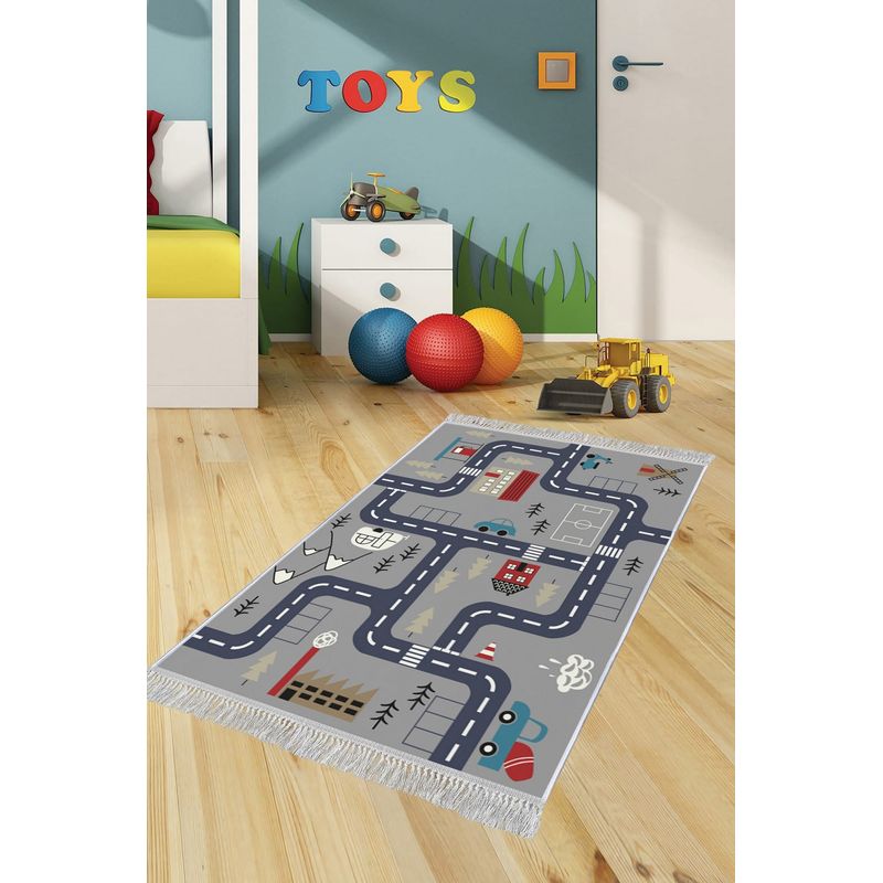 Casa si Gradina - Textile si covoare - Covoare - Covoare copii - Covor de hol, Conceptum Hypnose, catifea, multicolor, 80x150 cm, antiderapant, 595HFT1679 - Infinity.ro