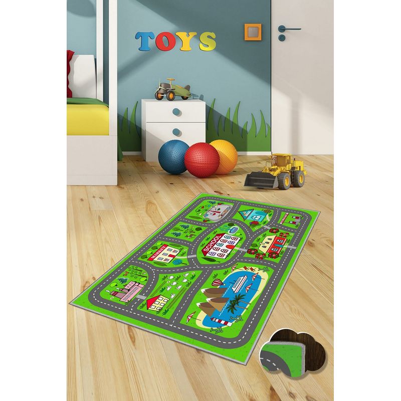 Casa si Gradina - Textile si covoare - Covoare - Covoare copii - Covor copii, Conceptum Hypnose, multicolor, 80x120 cm, 100% poliester, antiderapant, 559HFT1573 - Infinity.ro