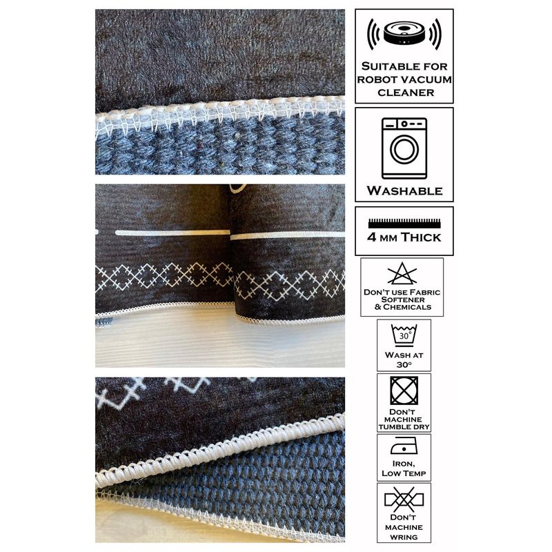 Casa si Gradina - Textile si covoare - Covoare - Covoare copii - Covor, Conceptum Hypnose, alb, 100x100 cm, 70% bumbac, antiderapant - Infinity.ro