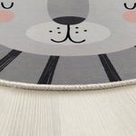 Casa si Gradina - Textile si covoare - Covoare - Covoare copii - Covor copii, Conceptum Hypnose, gri, 110x110 cm, 70% bumbac, antiderapant - Infinity.ro