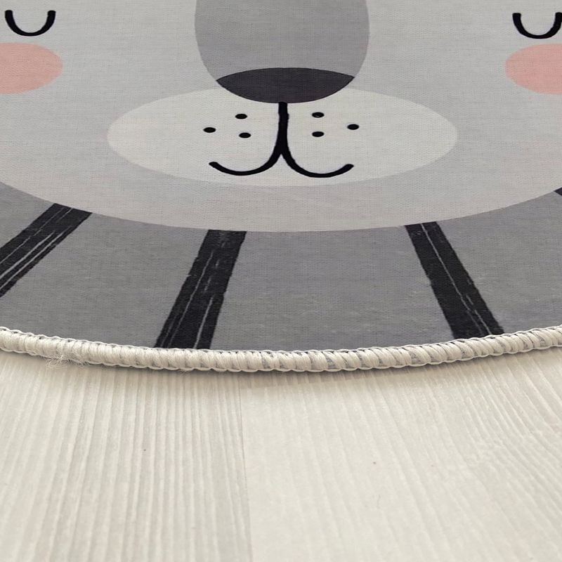 Casa si Gradina - Textile si covoare - Covoare - Covoare copii - Covor copii, Conceptum Hypnose, gri, 110x110 cm, 70% bumbac, antiderapant - Infinity.ro