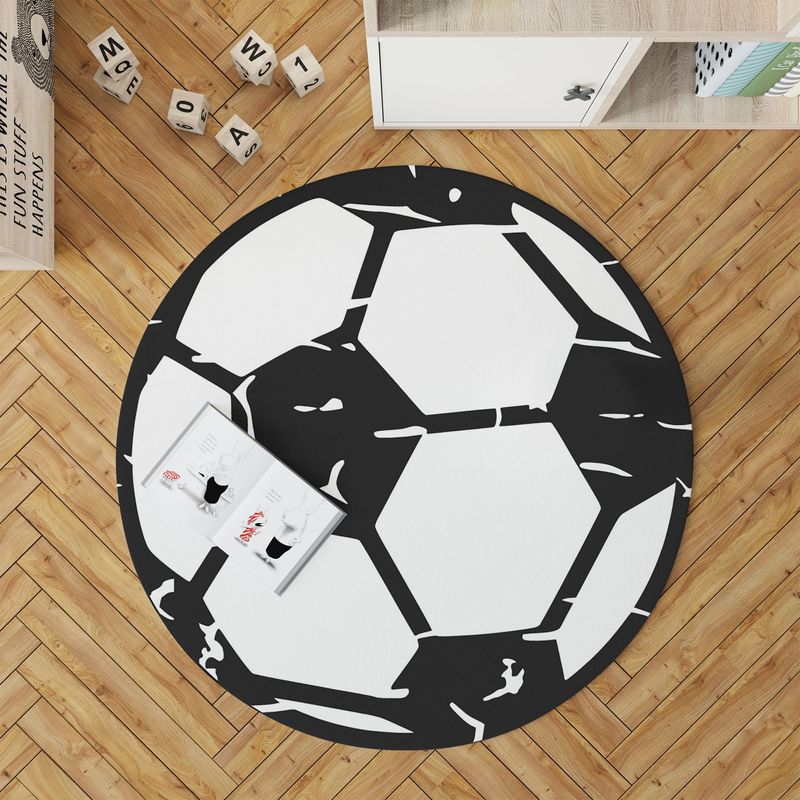 Casa si Gradina - Textile si covoare - Covoare - Covoare copii - Covor, Conceptum Hypnose, alb, 100x100 cm, 70% bumbac, antiderapant - Infinity.ro