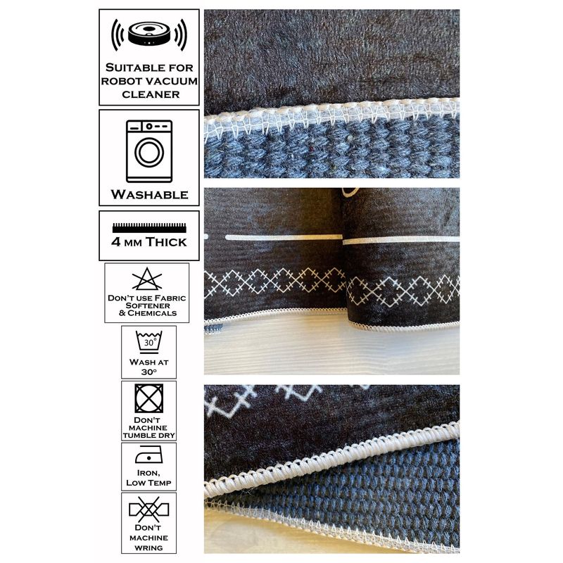 Casa si Gradina - Textile si covoare - Covoare - Covoare copii - Covor copii, Conceptum Hypnose, gri, 110x110 cm, 70% bumbac, antiderapant - Infinity.ro