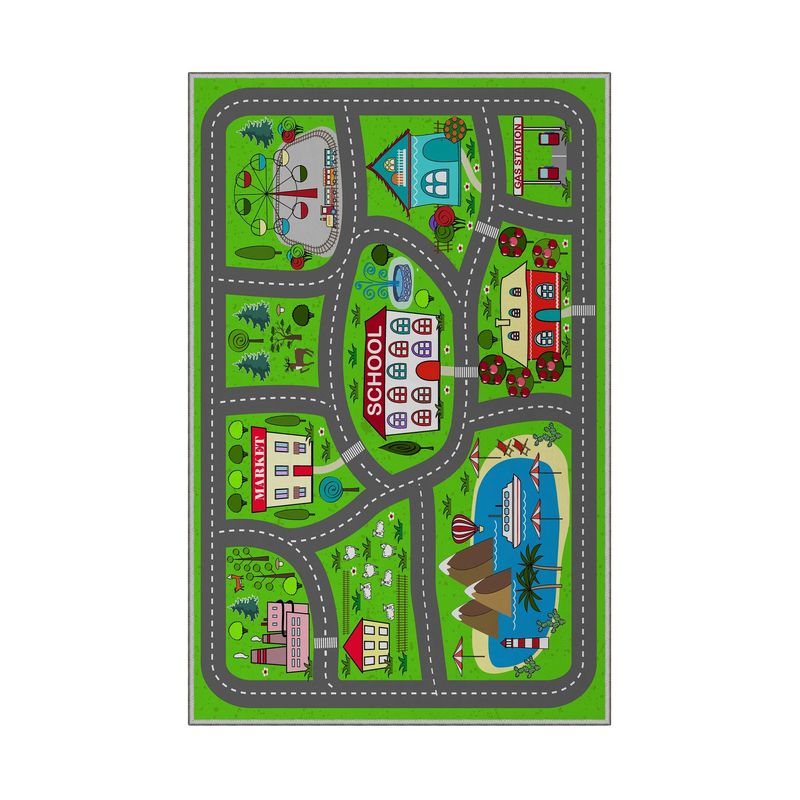 Casa si Gradina - Textile si covoare - Covoare - Covoare copii - Covor copii, Conceptum Hypnose, multicolor, 80x120 cm, 100% poliester, antiderapant, 559HFT1573 - Infinity.ro