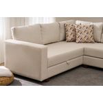 Casa si Gradina - Mobilier - Canapele si coltare - Coltare - Coltar extensibil, Atelier Del Sofa, bumbac si poliester, crem, 280x210x83 cm - Infinity.ro