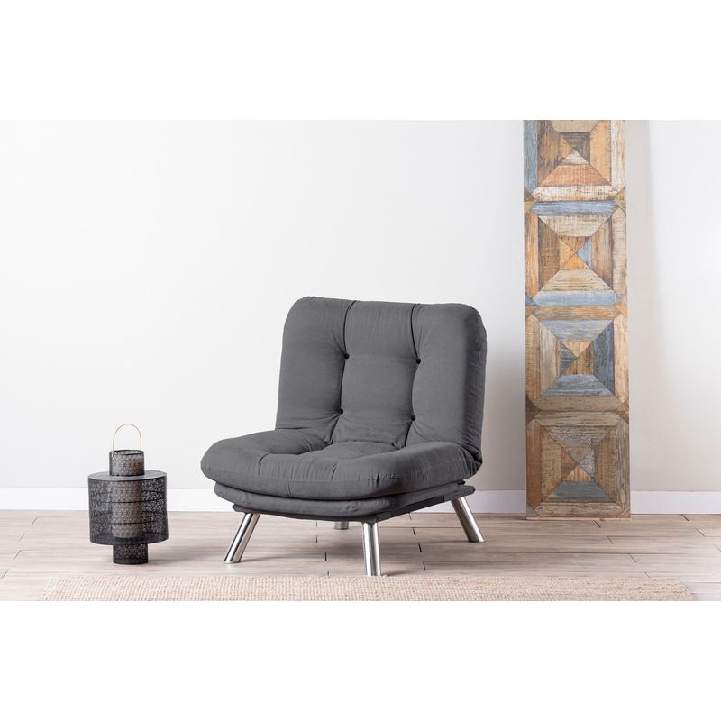 Casa si Gradina - Mobilier - Canapele si coltare - Canapele - Canapea 1 loc, Atelier Del Sofa, metal, gri, 88x105x90 cm - Infinity.ro