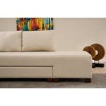 Casa si Gradina - Mobilier - Canapele si coltare - Coltare - Coltar extensibil, Atelier Del Sofa, bumbac si poliester, crem, 280x210x83 cm - Infinity.ro