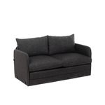 Casa si Gradina - Mobilier - Canapele si coltare - Canapele - Canapea extensibila, Atelier Del Sofa, metal, textil, gri inchis, 128x70x66 cm - Infinity.ro