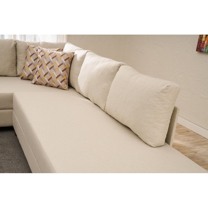 Casa si Gradina - Mobilier - Canapele si coltare - Coltare - Coltar extensibil, Atelier Del Sofa, bumbac si poliester, crem, 280x210x83 cm - Infinity.ro